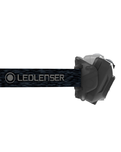 Black Coloured Led Lenser HF4R Core Rechargeable Head Torch on white background #colour_black