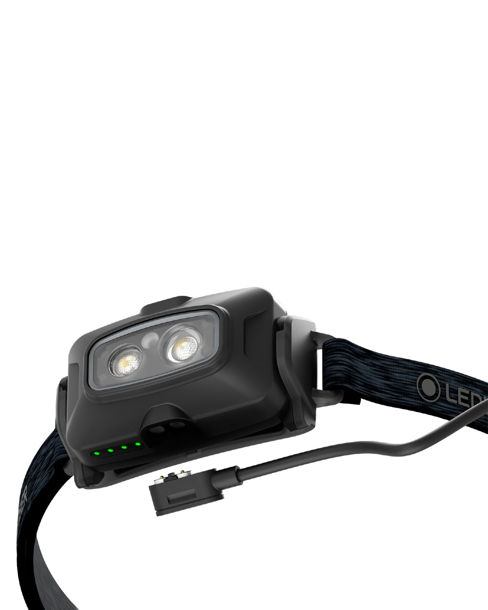 Black Coloured Led Lenser HF4R Core Rechargeable Head Torch on white background #colour_black