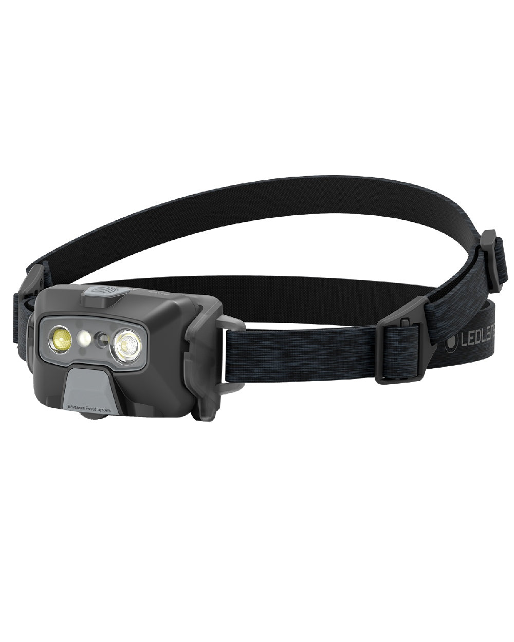 Black coloured Led Lenser HF6R Core Rechargeable Head Torch on white background #colour_black