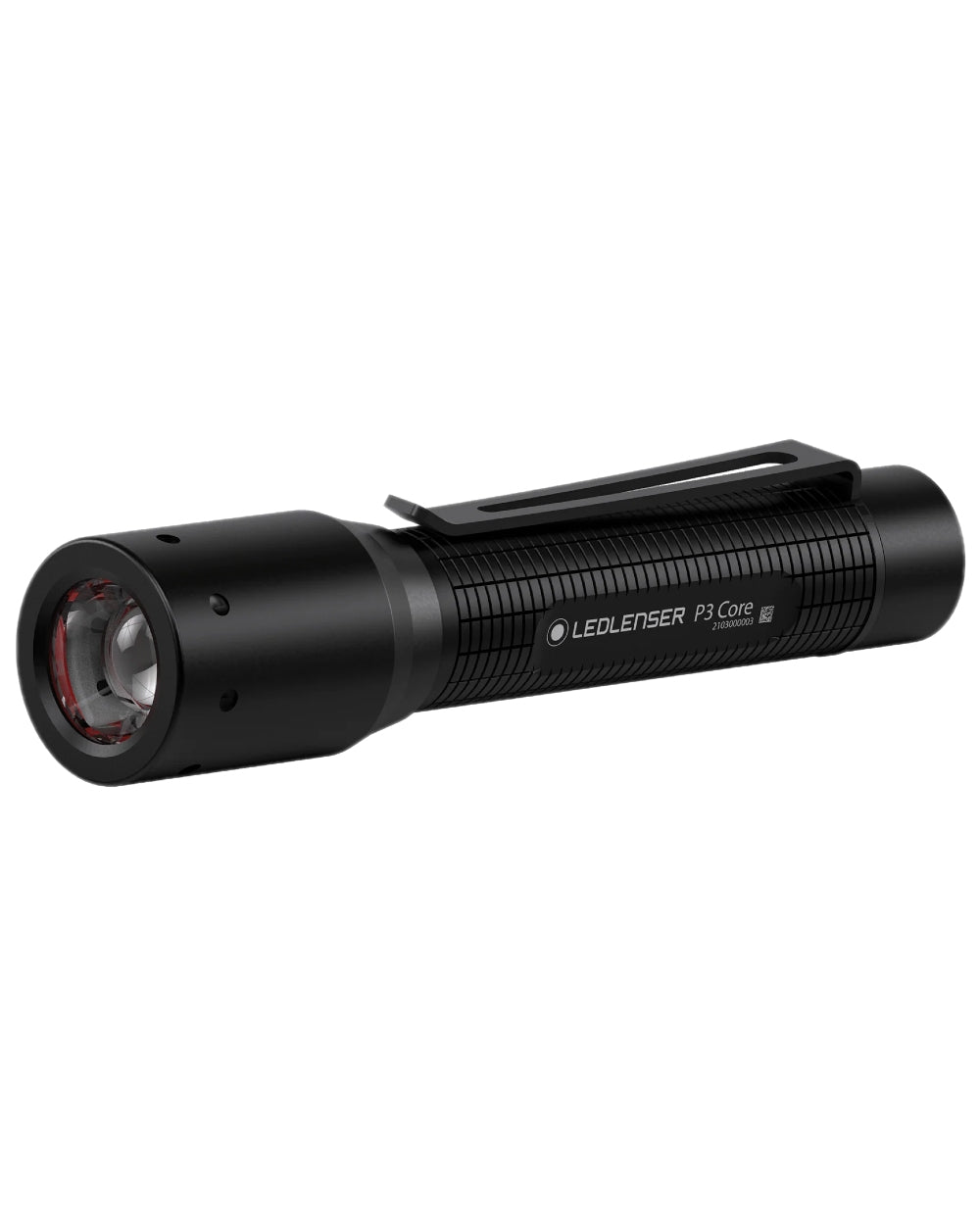 Black Coloured Led Lenser P3 Core Torch on white background #colour_black
