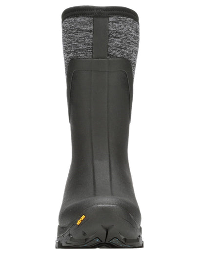 Black Jersey Heather Coloured Muck Boots Arctic Ice Mid Wellingtons on white background #colour_black-jersey-heather