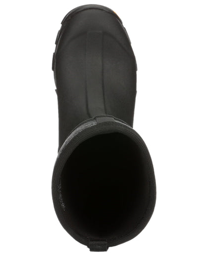 Black Jersey Heather Coloured Muck Boots Arctic Ice Mid Wellingtons on white background #colour_black-jersey-heather