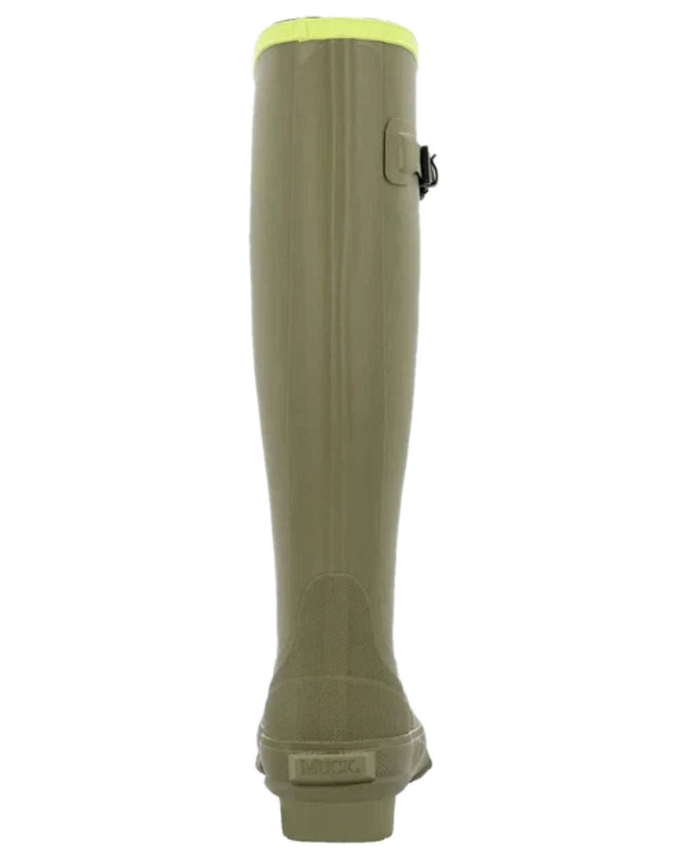 Olive Lime Green Coloured Muck Boots Harvester Tall Boots on white background #colour_olive-lime-green