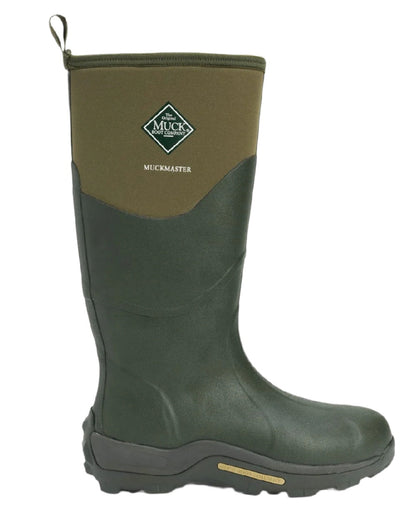 Moss Coloured Muck Boots Muckmaster Tall Boot on white background #colour_moss