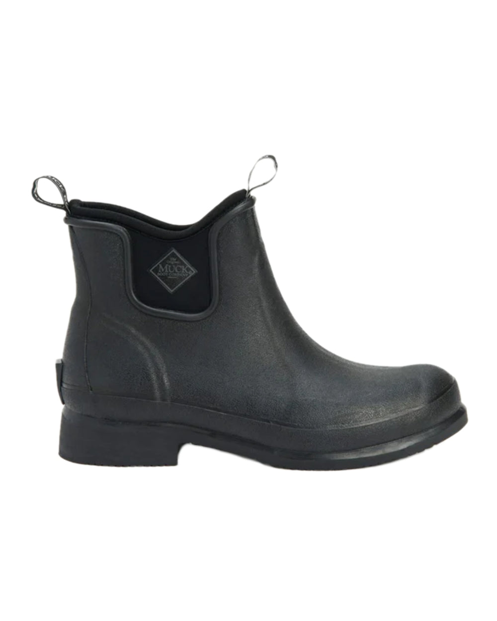 Black Coloured Muck Boots Wear Ankle Boots on white background #colour_black