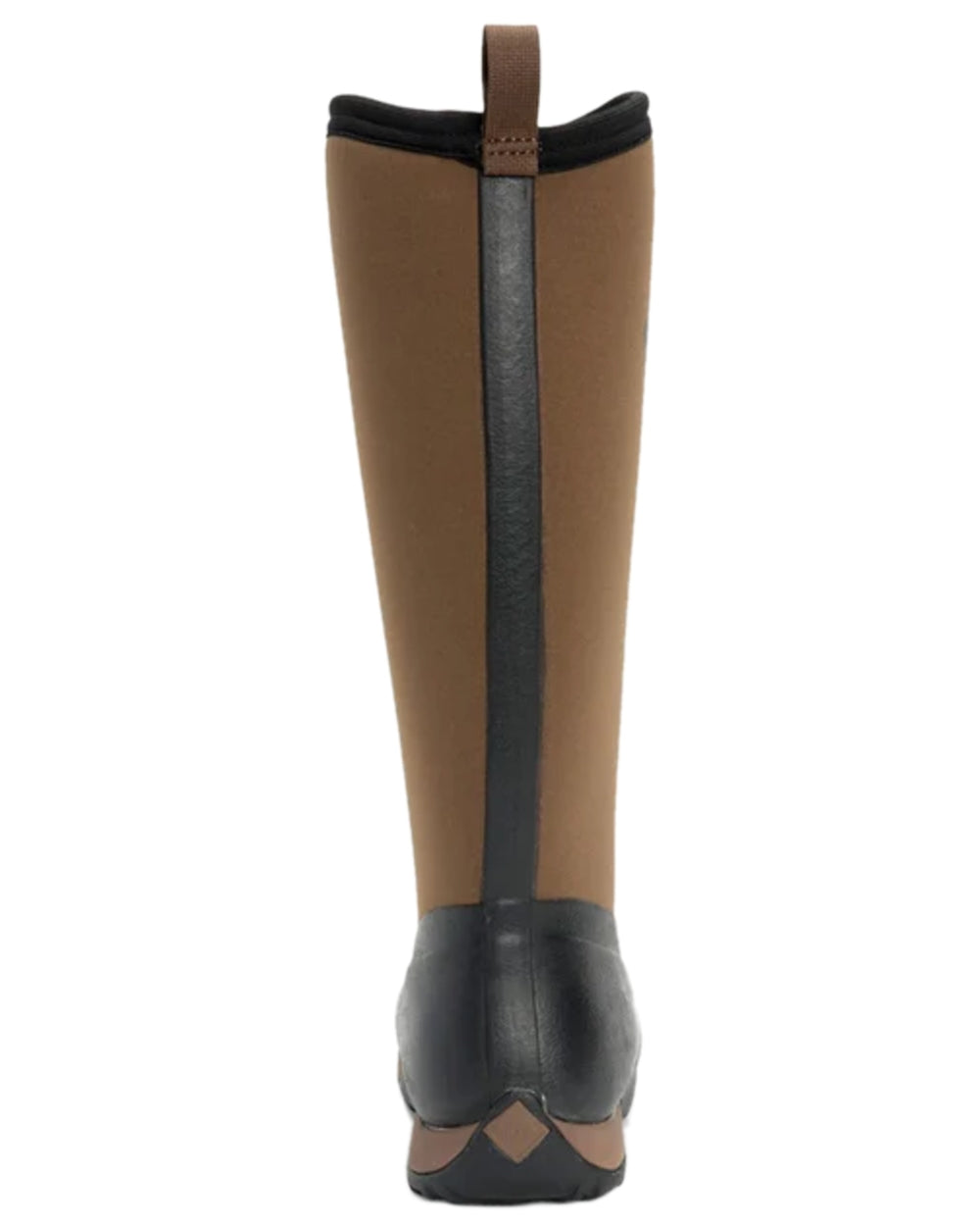Black Tan Coloured Muck Boots Womens Arctic Adventure Tall Boots on white background #colour_black-tan