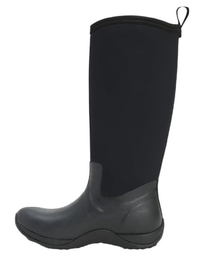 Black Coloured Muck Boots Womens Arctic Adventure Tall Boots on white background #colour_black
