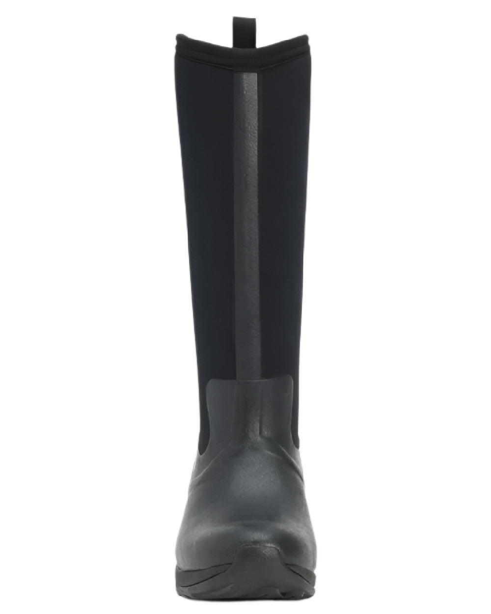 Black Coloured Muck Boots Womens Arctic Adventure Tall Boots on white background #colour_black