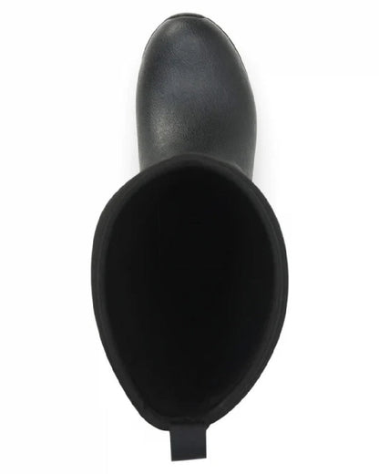 Black Coloured Muck Boots Womens Arctic Adventure Tall Boots on white background #colour_black