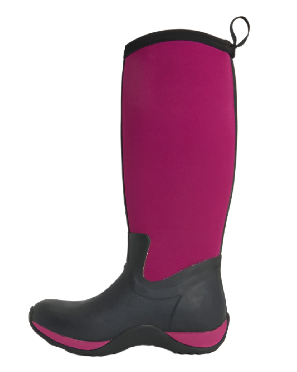 Maroon Coloured Muck Boots Womens Arctic Adventure Tall Boots on white background #colour_maroon