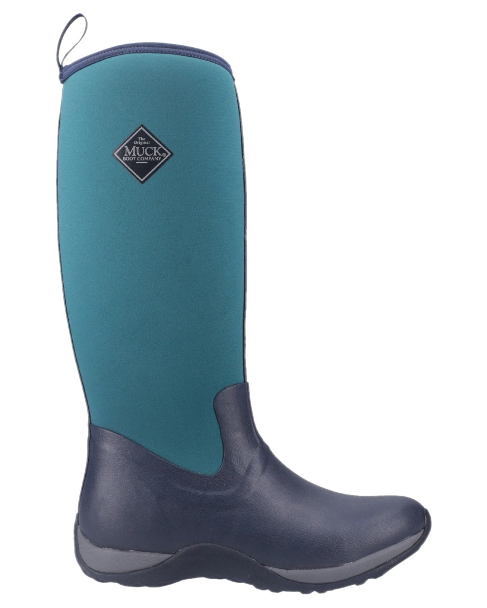 Navy Spruce Coloured Muck Boots Womens Arctic Adventure Tall Boots on white background #colour_navy-spruce