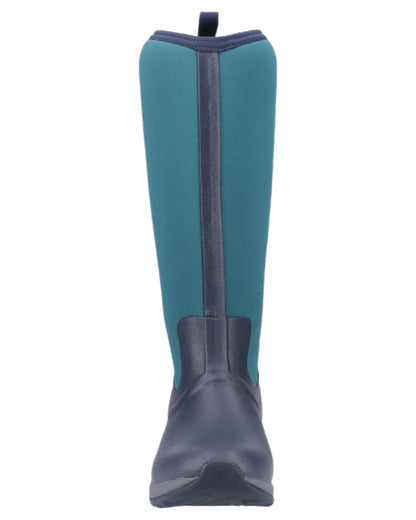 Navy Spruce Coloured Muck Boots Womens Arctic Adventure Tall Boots on white background #colour_navy-spruce