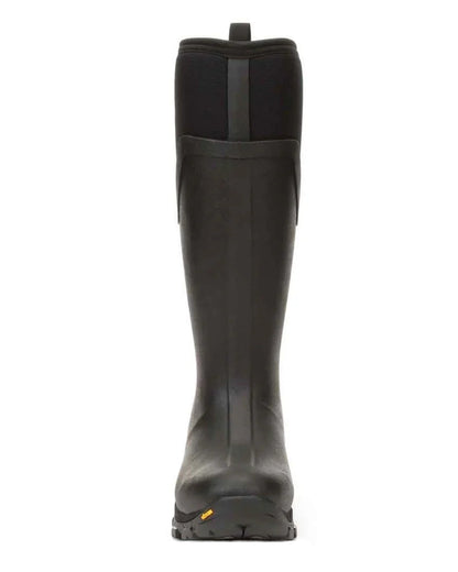 Black Hot Pink coloured Muck Boots Womens Arctic Ice Tall Wellingtons on white background #colour_black-hot-pink