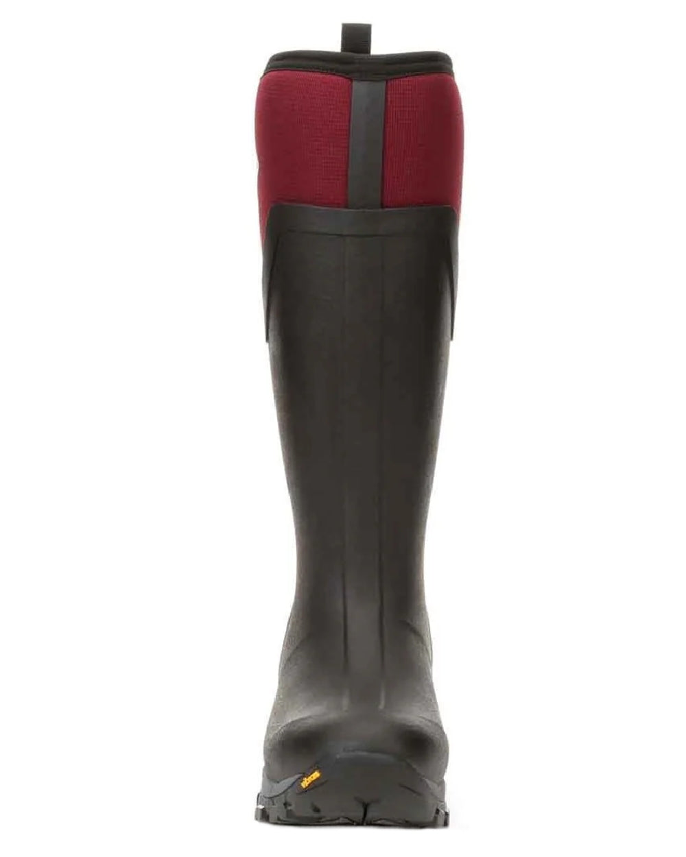 Black Windsor Wine coloured Muck Boots Womens Arctic Ice Tall Wellingtons on white background #colour_black-windsor-wine