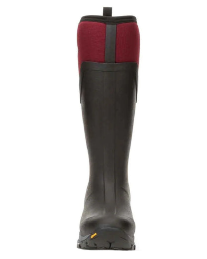 Black Windsor Wine coloured Muck Boots Womens Arctic Ice Tall Wellingtons on white background #colour_black-windsor-wine