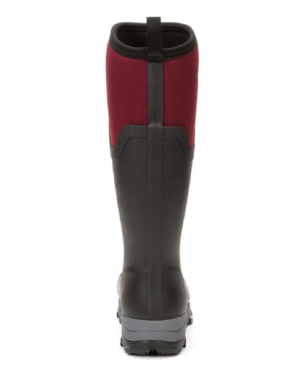 Black Windsor Wine coloured Muck Boots Womens Arctic Ice Tall Wellingtons on white background #colour_black-windsor-wine