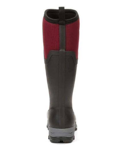 Black Windsor Wine coloured Muck Boots Womens Arctic Ice Tall Wellingtons on white background #colour_black-windsor-wine