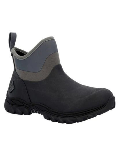 Black Coloured Muck Boots Womens Arctic Sport II Ankle Boots on white background #colour_black