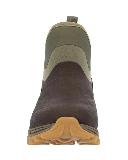 Dark Brown Olive Coloured Muck Boots Womens Arctic Sport II Ankle Boots on white background #colour_dark-brown-olive