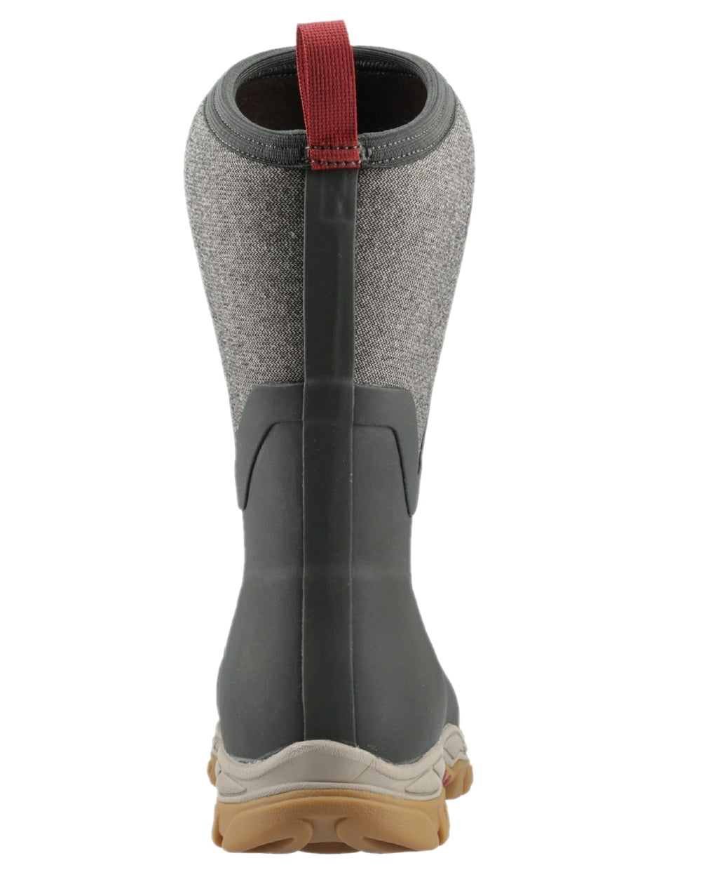 Olive Herringbone Print Coloured Muck Boots Womens Arctic Sport II Mid Wellingtons on white background #colour_olive-herringbone-print