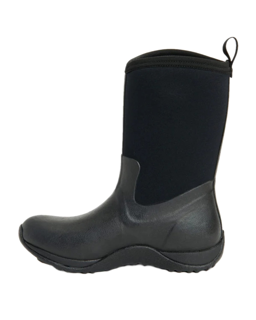 Black Coloured Muck Boots Womens Arctic Weekend Mid Wellingtons on white background #colour_black
