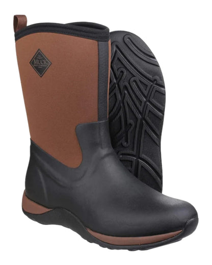Tan Coloured Muck Boots Womens Arctic Weekend Mid Wellingtons on white background #colour_tan