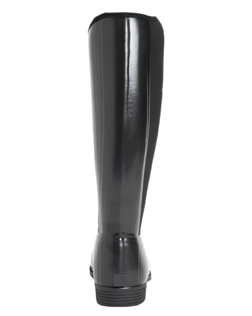 Black Coloured Muck Boots Womens Derby Tall Boots on white background #colour_black