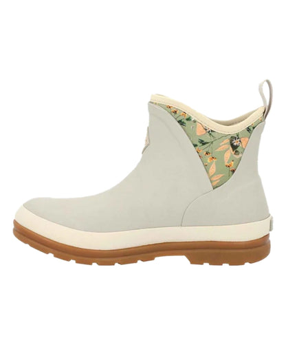 Pressed Floral Print Coloured Muck Boots Womens Originals Pull-On Ankle Boots on white background #colour_pressed-floral-print