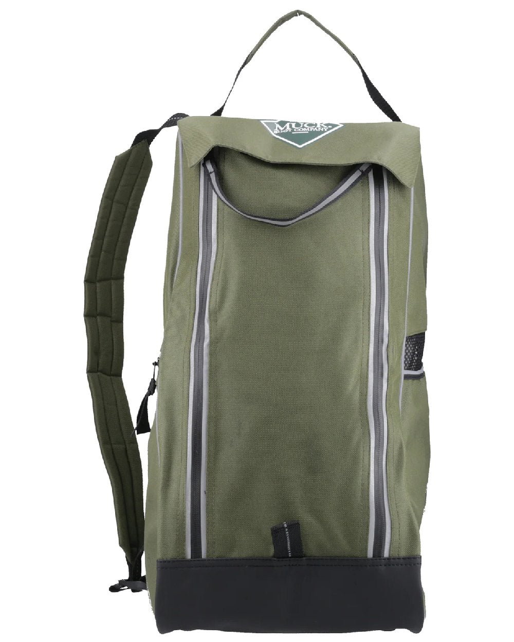 Moss coloured Muck Boot Wellington Boot Bag on white background #colour_moss