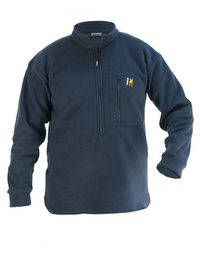 Navy Coloured Swazi Bush Shirt On A White Background #colour_navy