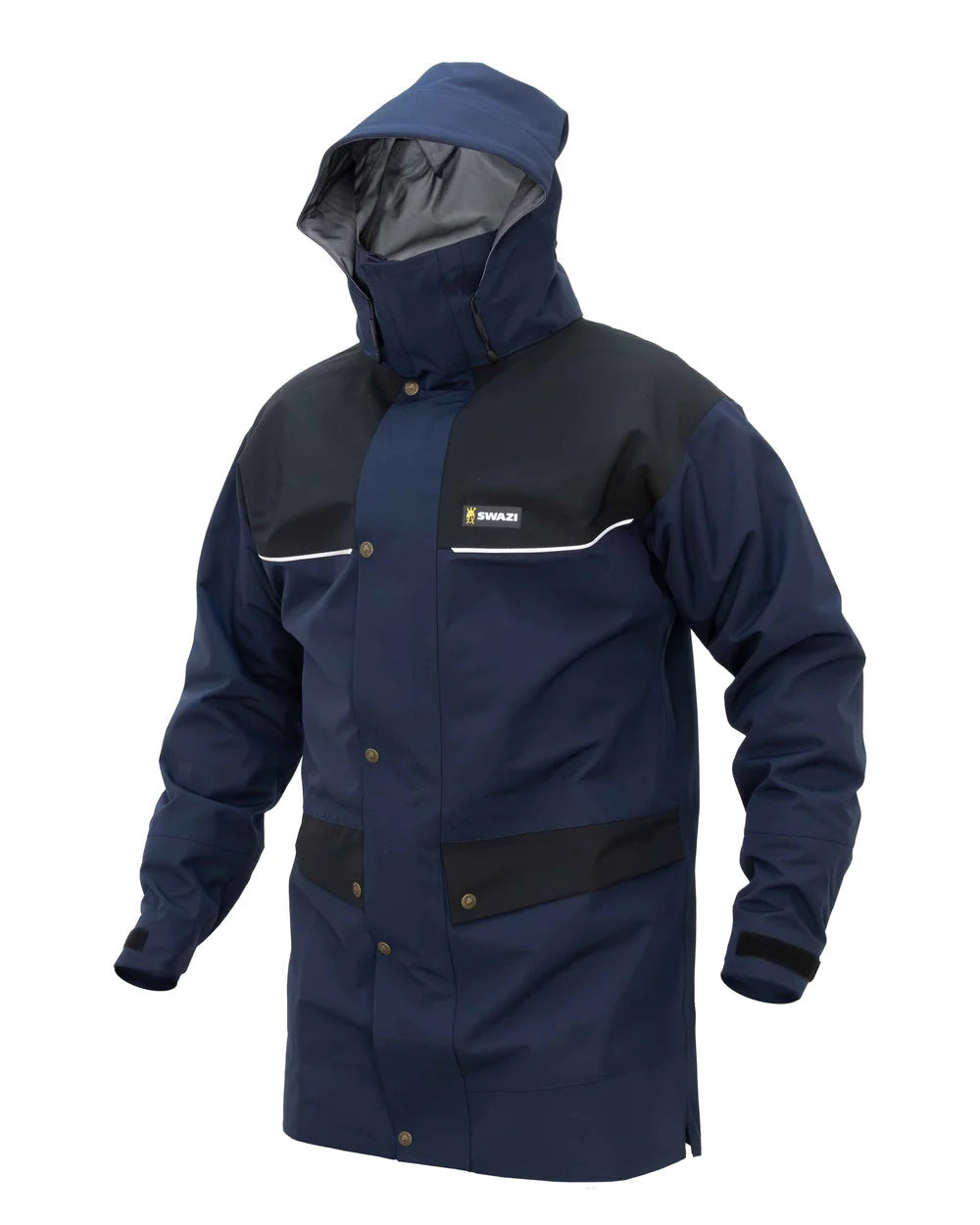 Navy Black Coloured Swazi Torrent Jacket On A White Background #colour_navy-black