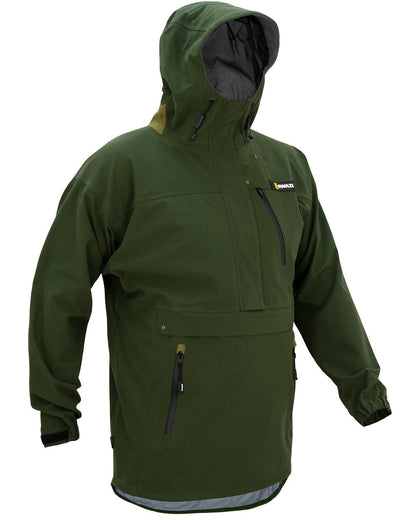 Olive Coloured Swazi Kagoule Jacket On A White Background #colour_olive