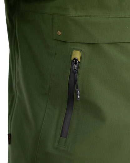 Olive Coloured Swazi Kagoule Jacket On A White Background #colour_olive