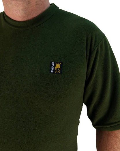 Olive Coloured Swazi Micro Top On A White Background #colour_olive