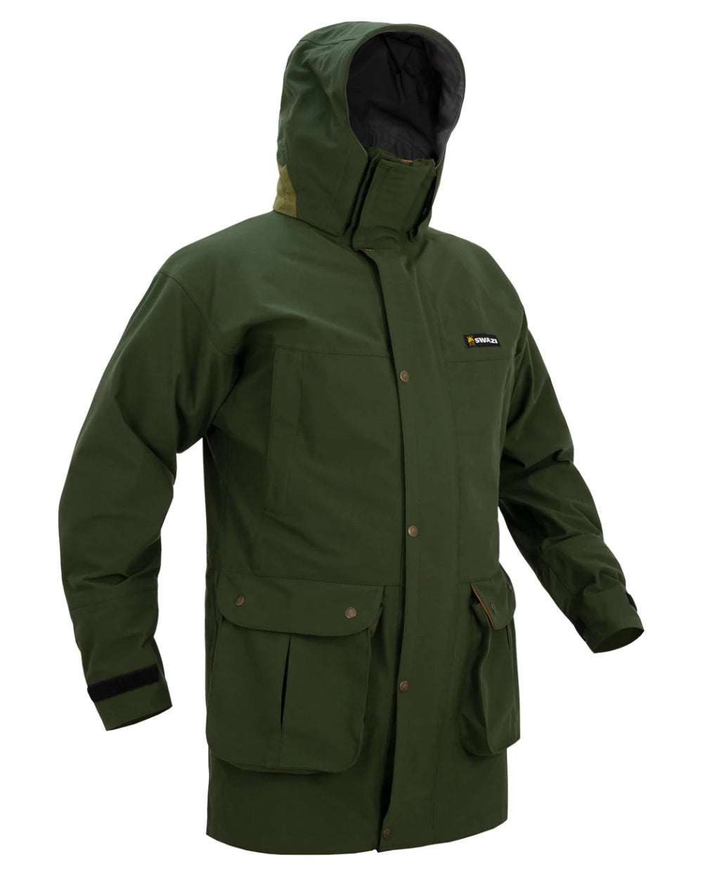 Olive Coloured Swazi Wapiti Xp Jacket On A White Background #colour_olive