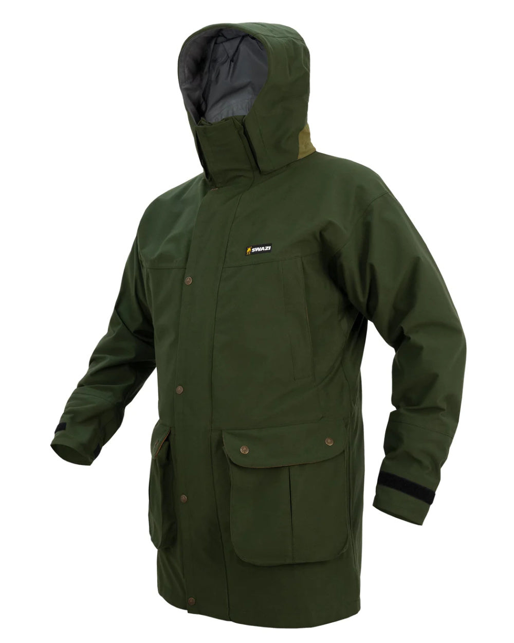 Olive Coloured Swazi Wapiti Xp Jacket On A White Background #colour_olive