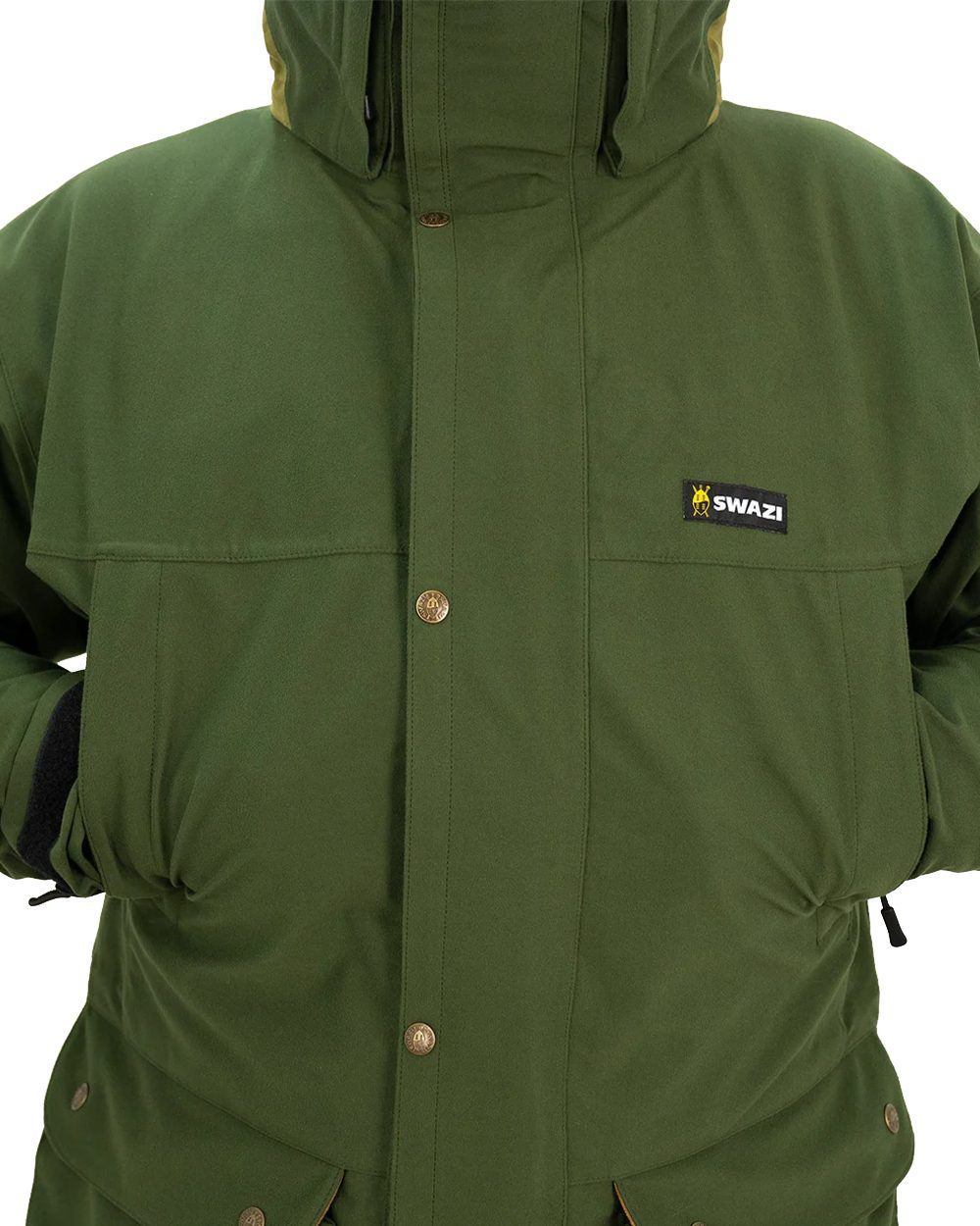 Olive Coloured Swazi Wapiti Xp Jacket On A White Background #colour_olive