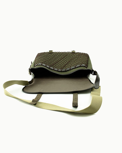 Alton Green coloured Parker-Hale Game Bag on white background #colour_alton-green