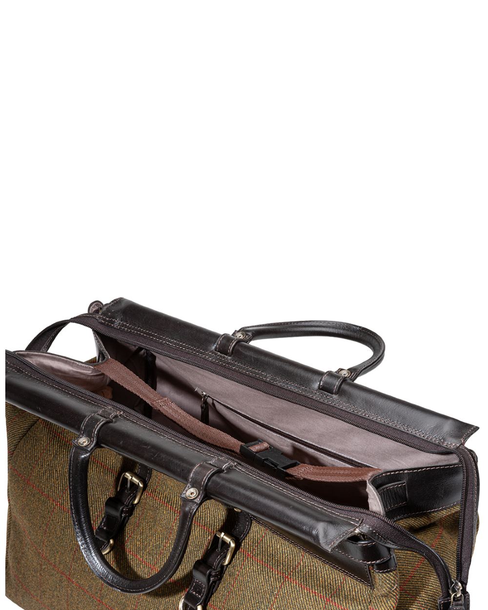 Hambledon Tweed coloured Parker-Hale Weekender bag on white background #colour_hambledon-tweed