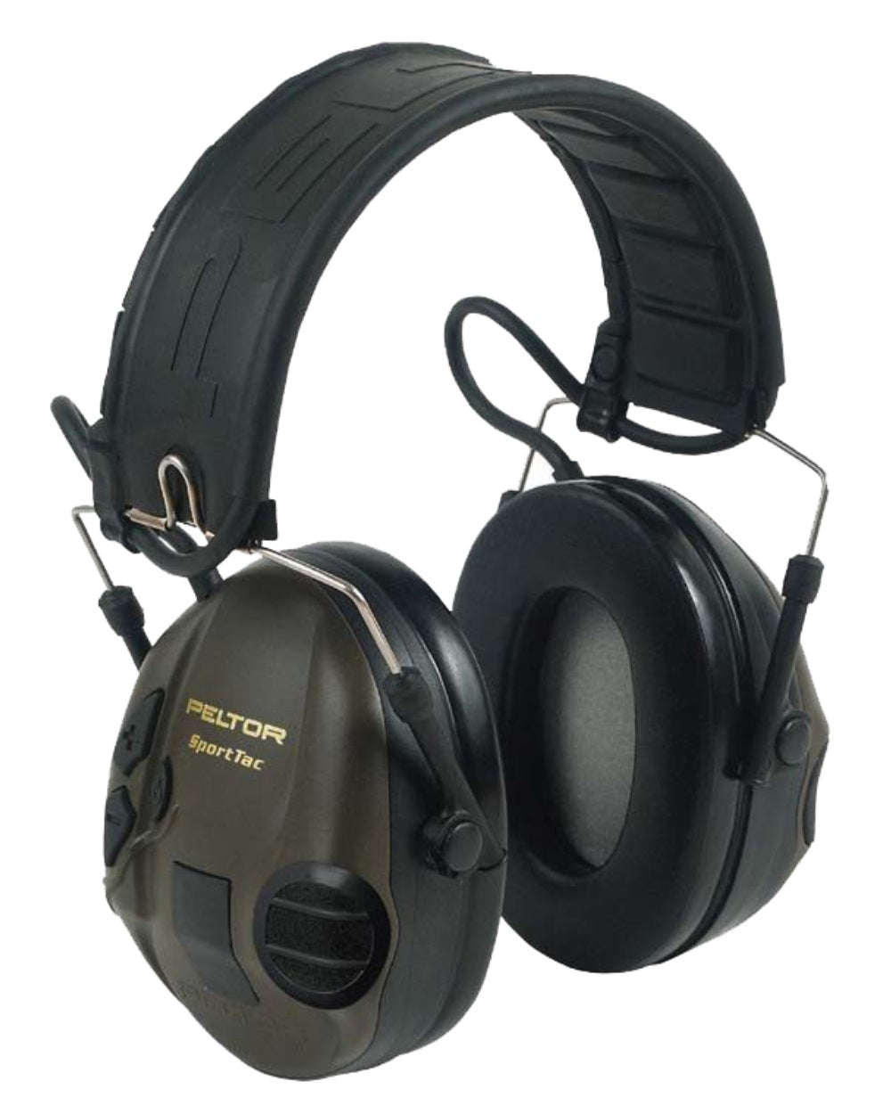 Green Ornage coloured Peltor 3M SportTac Electronic Hearing Protection on white background #colour_green-orange