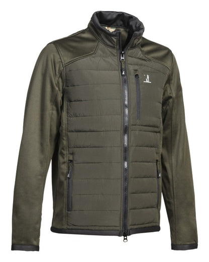 Khaki coloured Percussion 25th Anniversary Hybrid Jacket on white background #colour_khaki