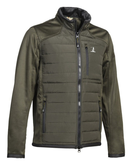 Khaki coloured Percussion 25th Anniversary Hybrid Jacket on white background #colour_khaki