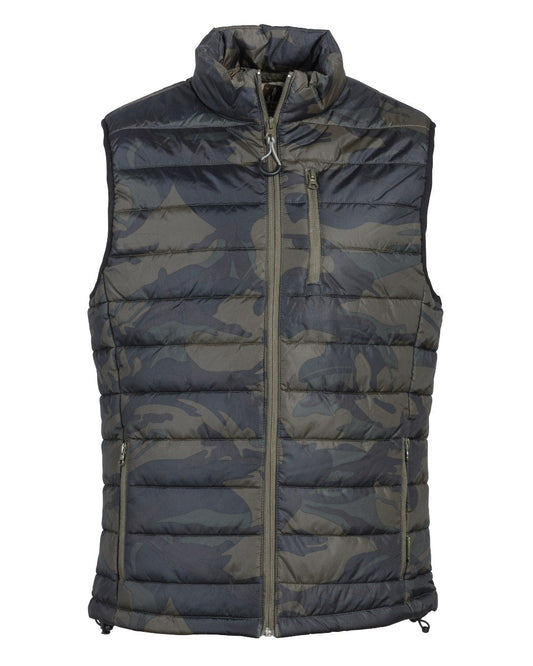 Camo Khaki coloured Percussion Camo Trek Vest on white background #colour_camo-khaki