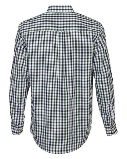 Black Green coloured Percussion Chemise Durance Shirt on white background #colour_black-green