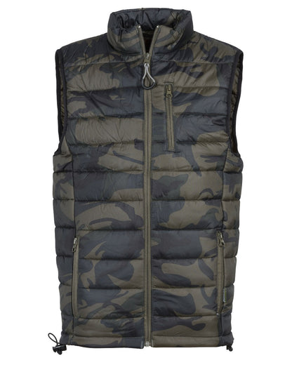 Camo Khaki coloured Percussion Childrens Camo Quilted Vest on white background #colour_camo-khaki