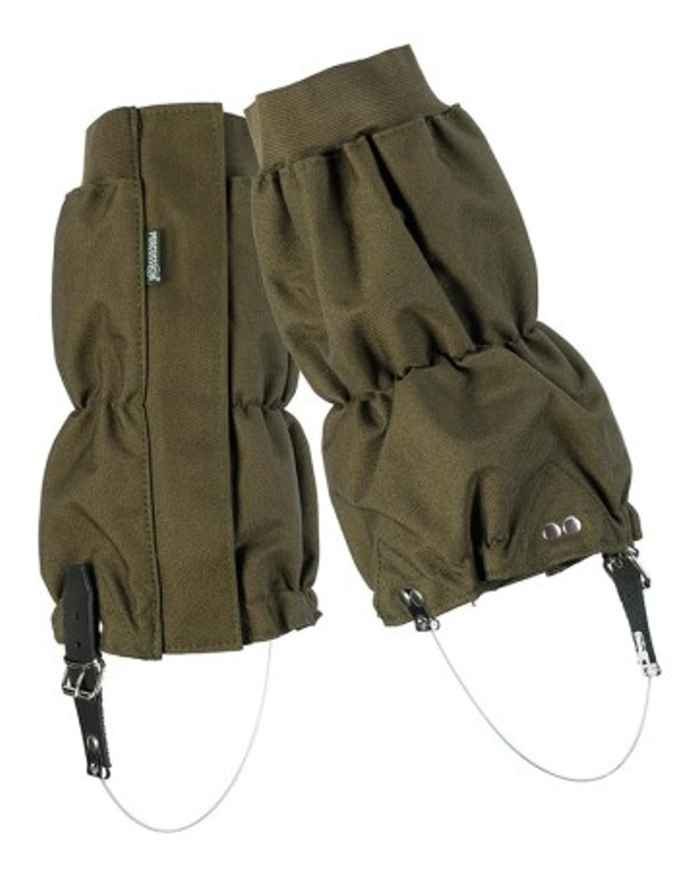 Khaki coloured Percussion Childrens Gaiters on white background #colour_khaki