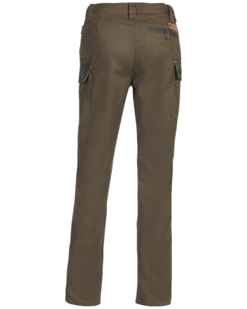 Light Khaki Coloured Percussion Childrens Traditional Tapered Trousers on white background #colour_light-khaki