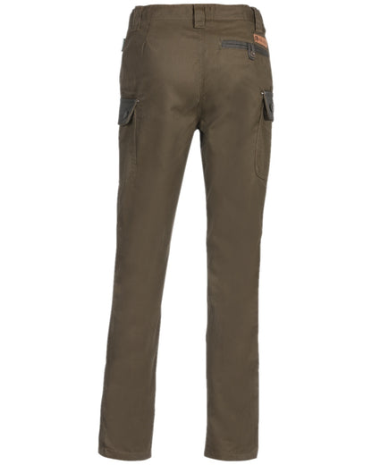 Light Khaki Coloured Percussion Childrens Traditional Tapered Trousers on white background #colour_light-khaki