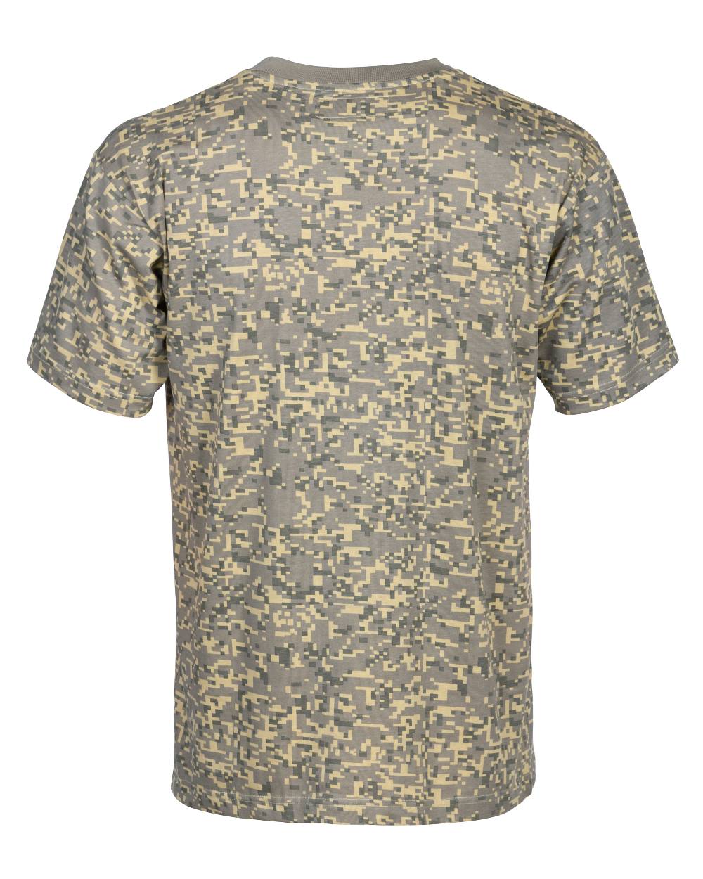 Green Beige coloured Percussion Digicam T-Shirt on white background #colour_green-beige