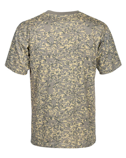 Green Beige coloured Percussion Digicam T-Shirt on white background #colour_green-beige